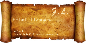 Friedl Lizandra névjegykártya